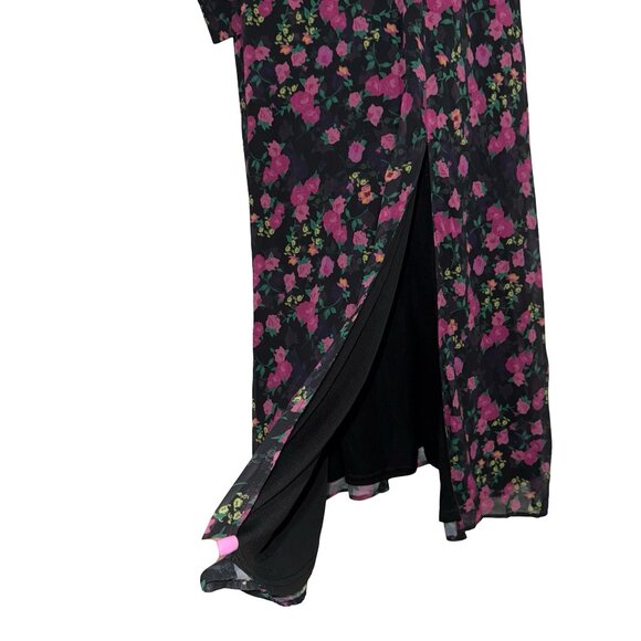 boohoo Plus Floral Corset Detail Maxi Milkmaid Dress Sz 16 NWT - Picture 9 of 16